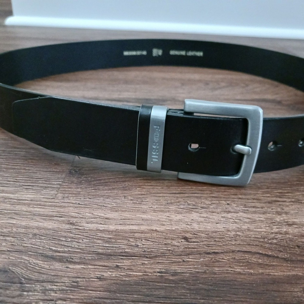 Fossil Men's Genuine Leather Size 40" Black Belt MB3098 001 40 100/40